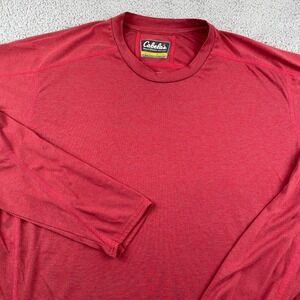 Cabelas Shirt Mens XL Red DriRelease FreshGuard Performance Baselayer Hunting